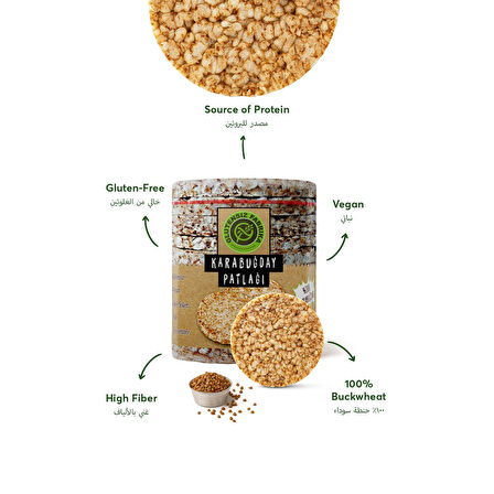 Karabuğday Patlağı 36'lı Paket Avantajlı Gıda Paketi Glutensiz Ürün Vegan