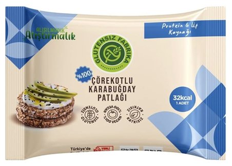 Glütensiz Fabrika Çörekotlu Karabuğday Patlağı 24 g (2 adet)