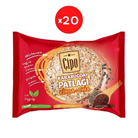 ÇİPO KARABUĞDAY PATLAĞI KİNOA&CHİA 20 PAKET