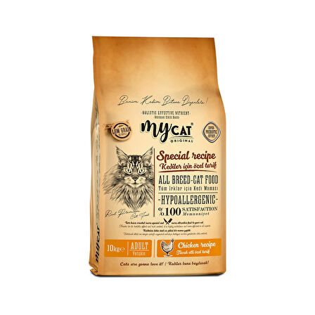 Mycat Az Tahıllı Urinary Tavuk Etli Yetişkin Kedi Maması 10kg