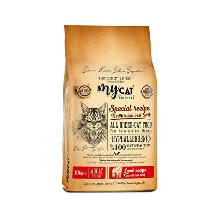 Mycat Az Tahıllı Kuzu Etli Yetişkin Kedi Maması 10kg