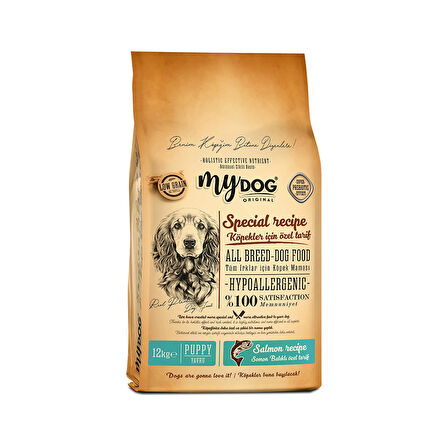 Mydog Az Tahıllı Somon Balıklı Yavru Köpek Maması 12kg