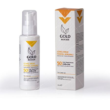 Gold Brocker Güneş Kremi 100 Ml 50 Faktör Tüm Cilt Tipleri İçin Renksiz Güneş Koruyucu Krem 100 ml