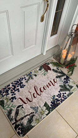 Welcome Lateks Taban Su Geçirmez (60x90 Ebat ) Kapıönü Paspası