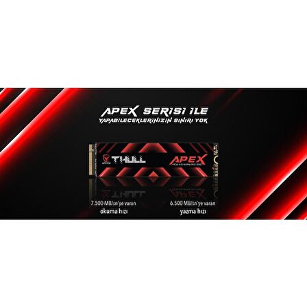 Thull Apex 2tb Gen4 M2 Nvme Pcıe G4X4 7500-6500MB/S THL-M2PCIE-APXG4X4/2TB