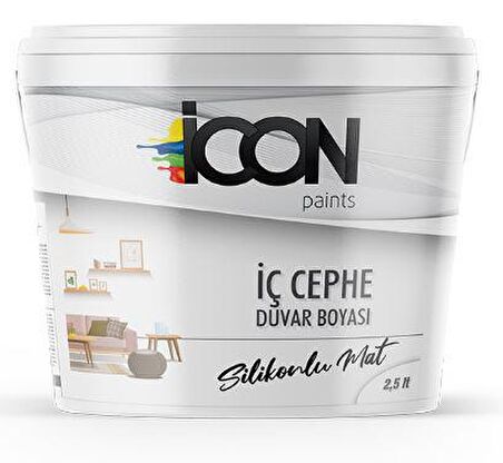 Icon Paints Silikonlu Boya 2.5 lt İç Cephe Boyası Beyaz