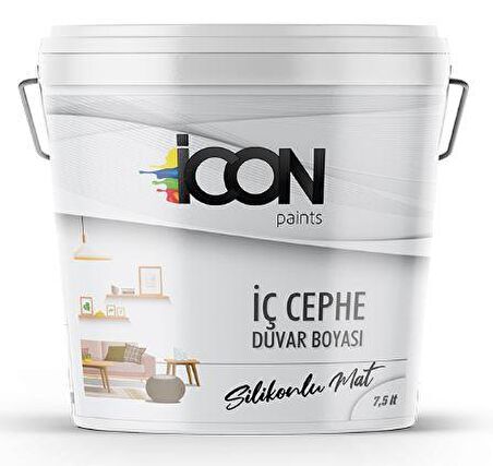 Icon Paints Silikonlu Boya 7.5 lt İç Cephe Boyası Beyaz