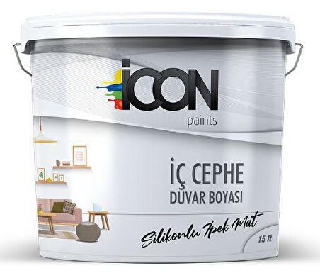 Icon Paints Silikonlu Boya 15 lt İç Cephe Boyası Beyaz