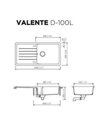 Evye Valente D-100L Beyaz Granit