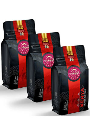 Kenya %100 Arabica Premium Filtre Kahve 3x250g | Orta Kavrulmuş (MEDİUM ROAST)