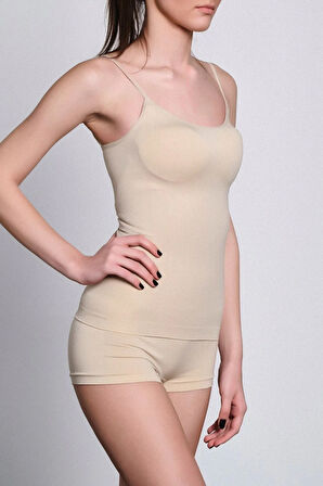 Kadın Seamless Ince Askılı Atlet Korse 5020 Ten