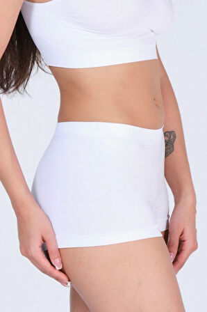 Toparlayıcı Seamless Boxer Korse Beyaz Yeni Sezon