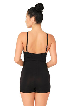 Seamless Gögsü Açık Paçalı Boy Korse 2058 Siyah