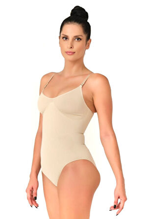 Seamless Dikişsiz Slip Çıtçıtlı Body Korse 2072 Ten