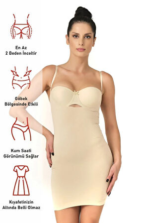 Seamless Dikişsiz Gögsü Açık Elbise Korse 5060 Ten