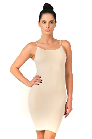 Seamless Dikişsiz Askılı Kombinezon Korse 5050 Siyah