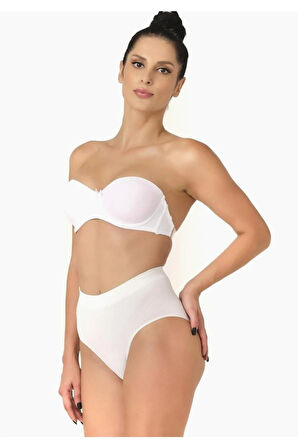 Seamless Düşük Bel Ince Slip Korse Külot Beyaz Yeni Sezon