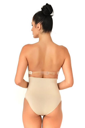 Yüksek Bel Dikişs.iz Iz Yapmayan Double Slip Korse Külot