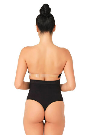 Seamless Yüksek Bel Karın Destekli String Külot Korse 2054 Ten