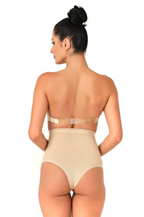 Seamless Yüksek Bel Karın Destekli String Külot Korse 2054 Ten