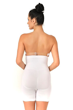 Seamless Uzun Paça Boxer Korse 2007 Beyaz