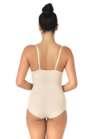 Siyah 2723 Lazer Kesim Göğsü Açık Slip Korse