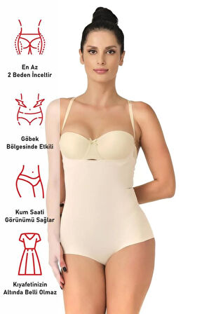 Siyah 2723 Lazer Kesim Göğsü Açık Slip Korse