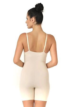 Ten 2758 Lazer Kesim Göğsü Açık Boxer Korse