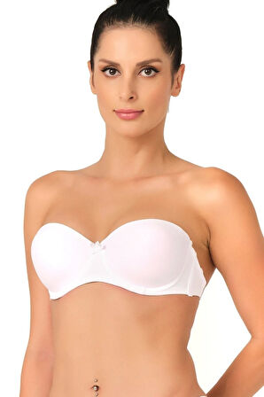 Desteksiz Boş Kap Straplez Sütyen 701 Ten