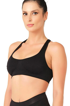 Seamless Toparlayıcı Pedli Sporcu Sütyen 4025 Siyah
