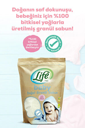 Doğal Bebek Granül Toz Sabun 1 Kg X 6 Adet Avantaj Seti, %100 Doğal Temizlik