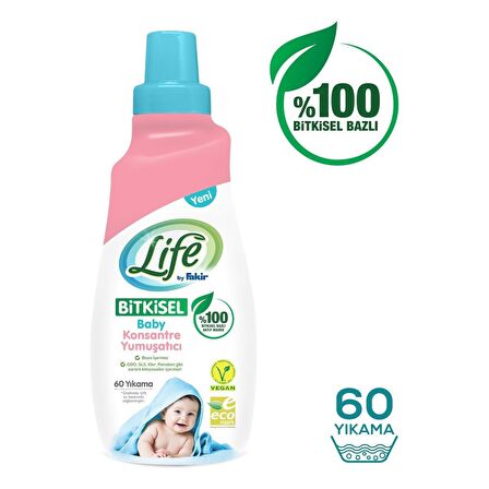 Life By Fakir Konsantre 60 Yıkama Bebek Çamaşır Yumuşatıcı 1.5 lt 6'lı