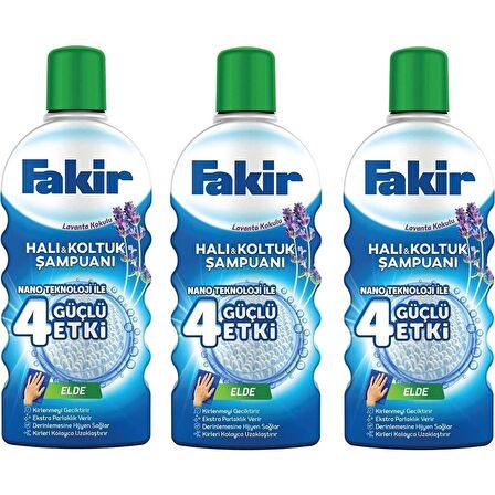 Fakir Halı Şampuanı Elde Yıkama Lavanta 1000 ml 3'lü