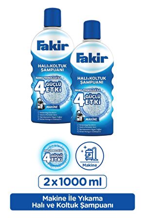 Fakir Nano Teknoloji ile Makine Halı ve Koltuk Şampuanı 1000ml x 2 Adet