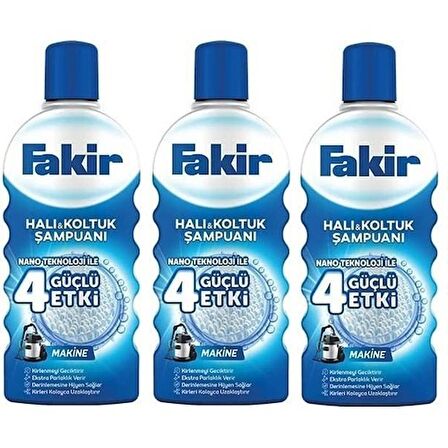 Fakir Halı Şampuanı Makinede Yıkama 1000 ml 3'lü