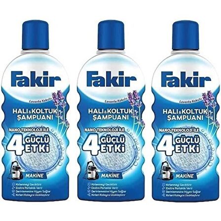 Fakir Halı Şampuanı Matik Makinede Yıkama Lavanta 1000 ml 3'lü