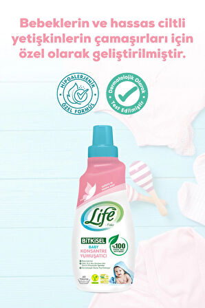 %100 Bitkisel Bazlı Vegan Sıvı Bebek Çamaşır Yumuşatıcısı 1500ml X 2 Adet, %100 Doğal Temizlik