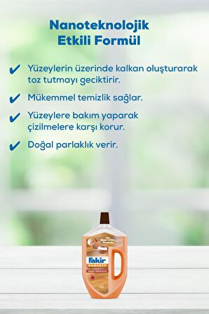 Fakir Parkett Nano Teknolojili Ahşap Temizleyici 2.5L x 3 Adet