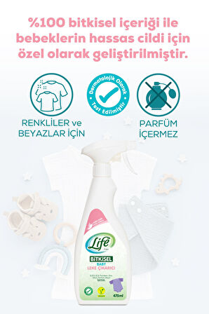 Life by Fakir Bitkisel Bebek Leke Çıkarıcı 475 ml – Vegan, Parfümsüz, Kalıntı Bırakmaz