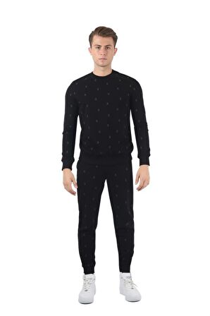 John Frank Erkek Sweatshirt JFST05-SKULL SİYAH-M