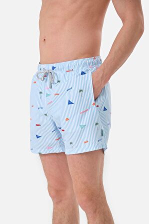 John Frank Erkek Mayo Short JFSSSW30STRIPES