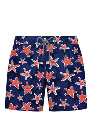 John Frank Starfish Desenli Hızlı Kuruyan Mayo Short Erkek MAYO SHORT JFSSSWL81 LACİVERT-KIRMIZI