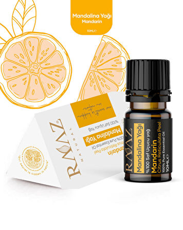 RAAZ Mandalina Uçucu Yağı 10 Ml %100 Saf Mandarin Essential Oil