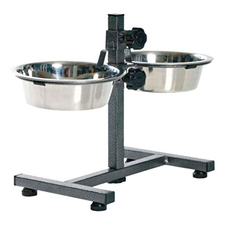 Flip İkili Ayaklı Çelik Mama Kabı 2x1900 ML