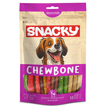 Snacky Muchy Köpek Burgu Çubuk 13cm 100gr 15li