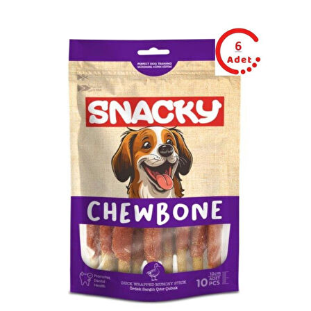 Snacky Munchy Ördek Sargılı Köpek Ödülü 10lu x 6 Adet