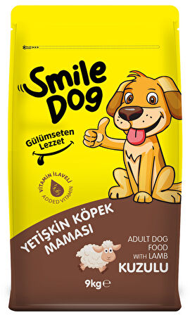 Smile Dog Yetişkin Köpek Kuzulu 9 kg Kuru Mama