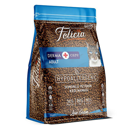 Felicia Az Tahilli Somonlu Yetiskin HypoAllergenic Kedi Mamasi 1 Kg