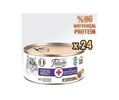Felicia Somonlu Ezme Kısırlaştırılmış Yetişkin Kedi Konservesi 85 Gr x 24 Adet