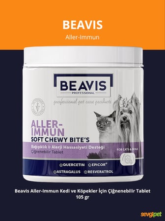 Aller-Immune Kedi ve Köpekler İçin Hassasiyet Karşıtı Çiğnenebilir Tablet 105 GR